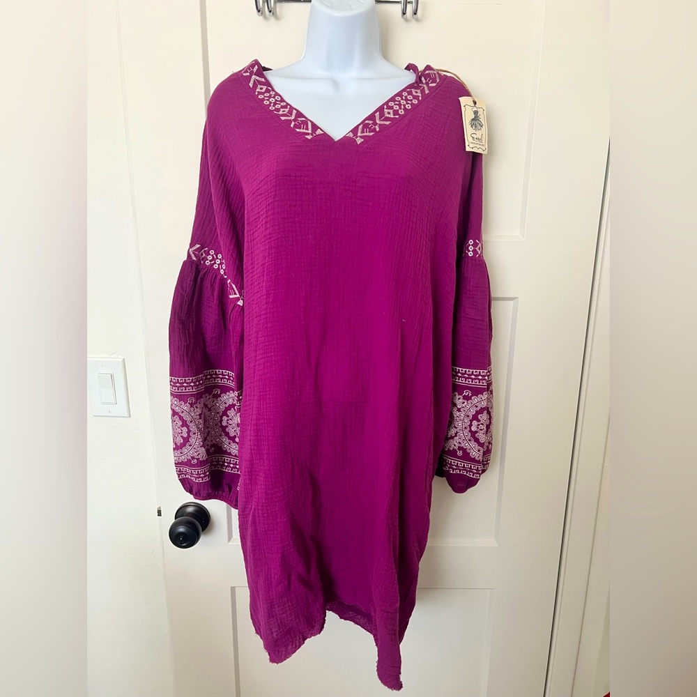 Easel Dress cotton gauze woven